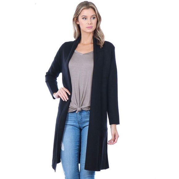 ⚡️S A L E ⚡️ ELEGANT KNEE LENGHT CARDIGAN - Picture 2 of 4